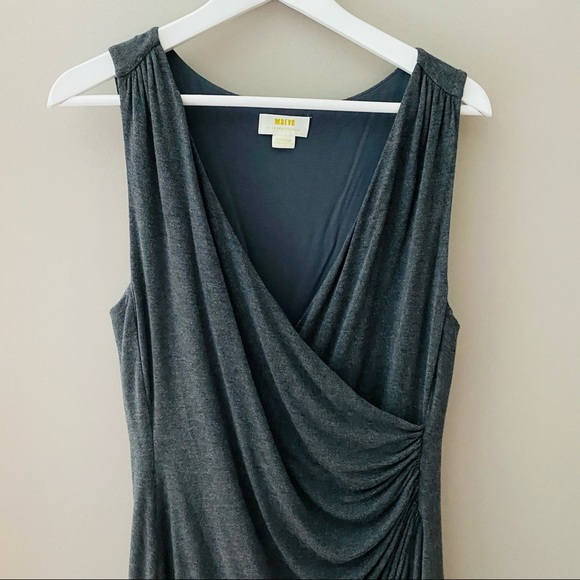 Maeve by Anthro. Heather Ruched Dress Gray XS - Picture 10 of 14